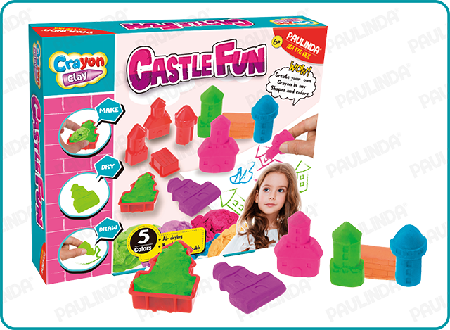 5×30g Crayon Clay Castle Fun Color Box