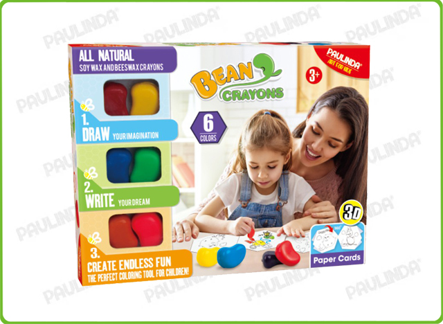 6PCS Bean Crayon Color- Box