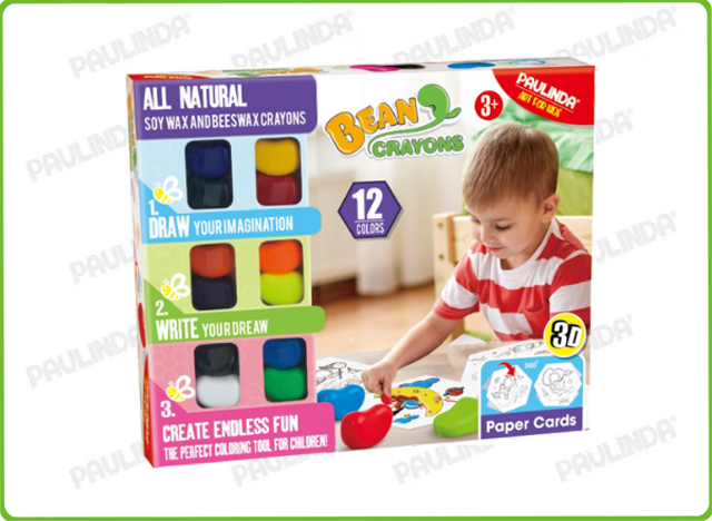 12PCS Bean Crayon Color- Box